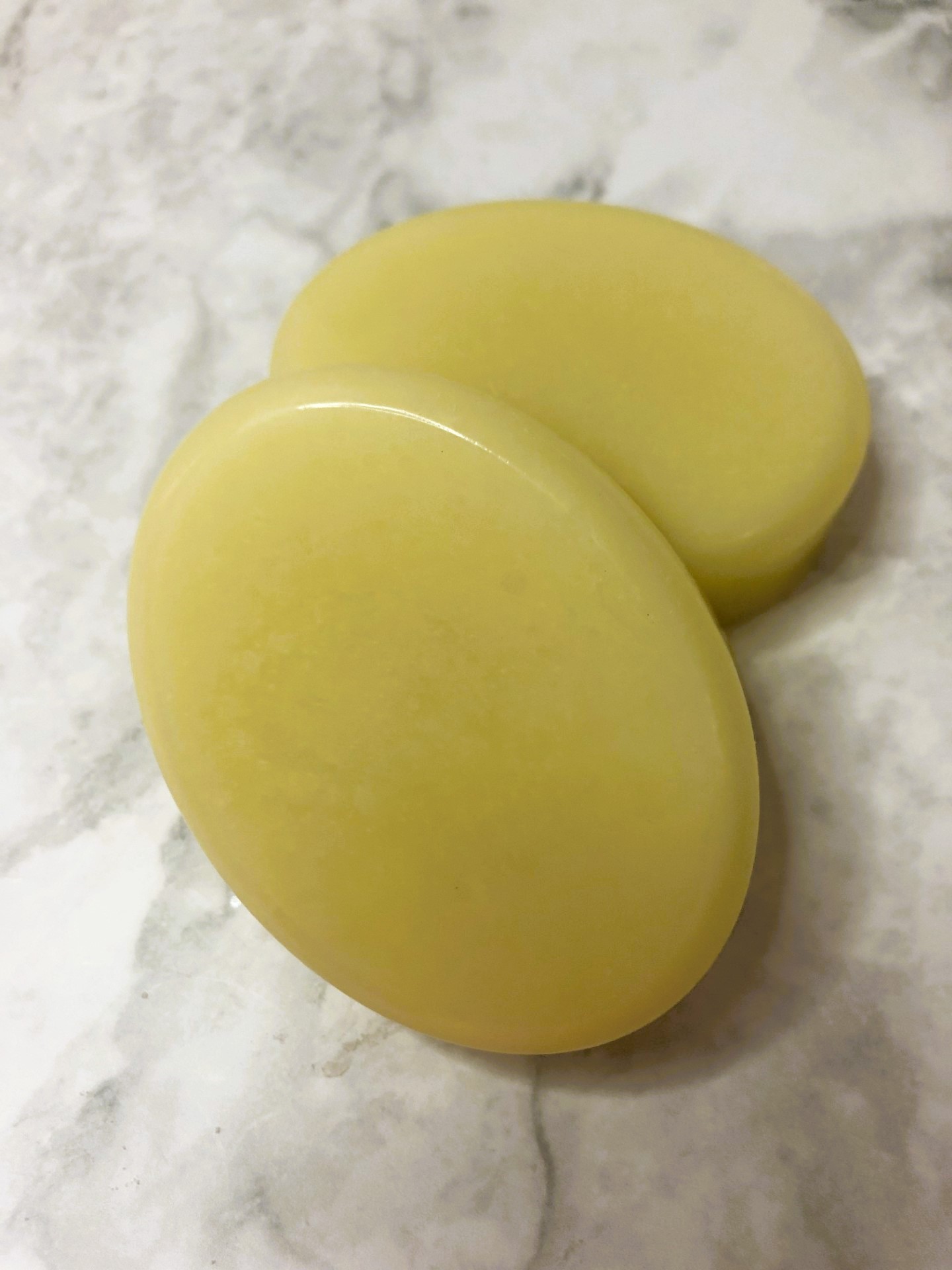 Two rose geranium oval conditioner bars